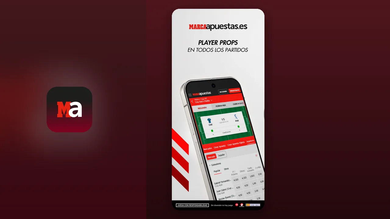 Captura oficial de la app de Marca Apuestas