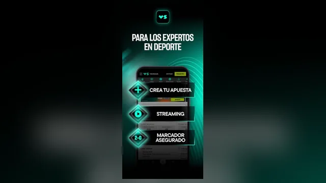Captura oficial de la app de Versus en la App Store de España