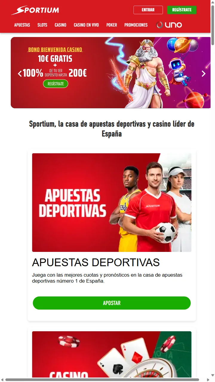 Captura 1 de Sportium